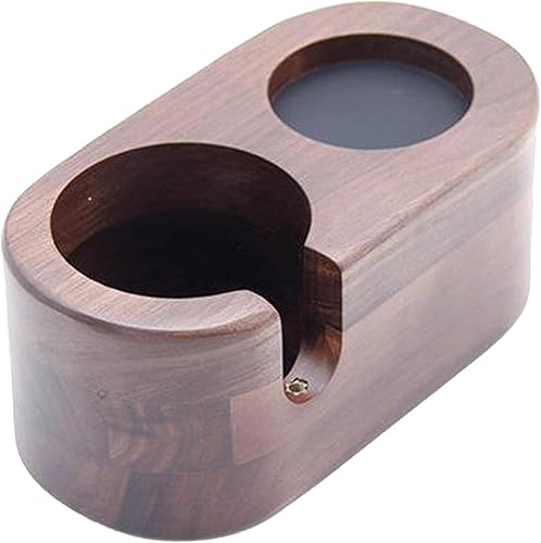 homozy Soporte para filtro de café, soporte de madera para expreso, 2 agujeros, 2.283 in