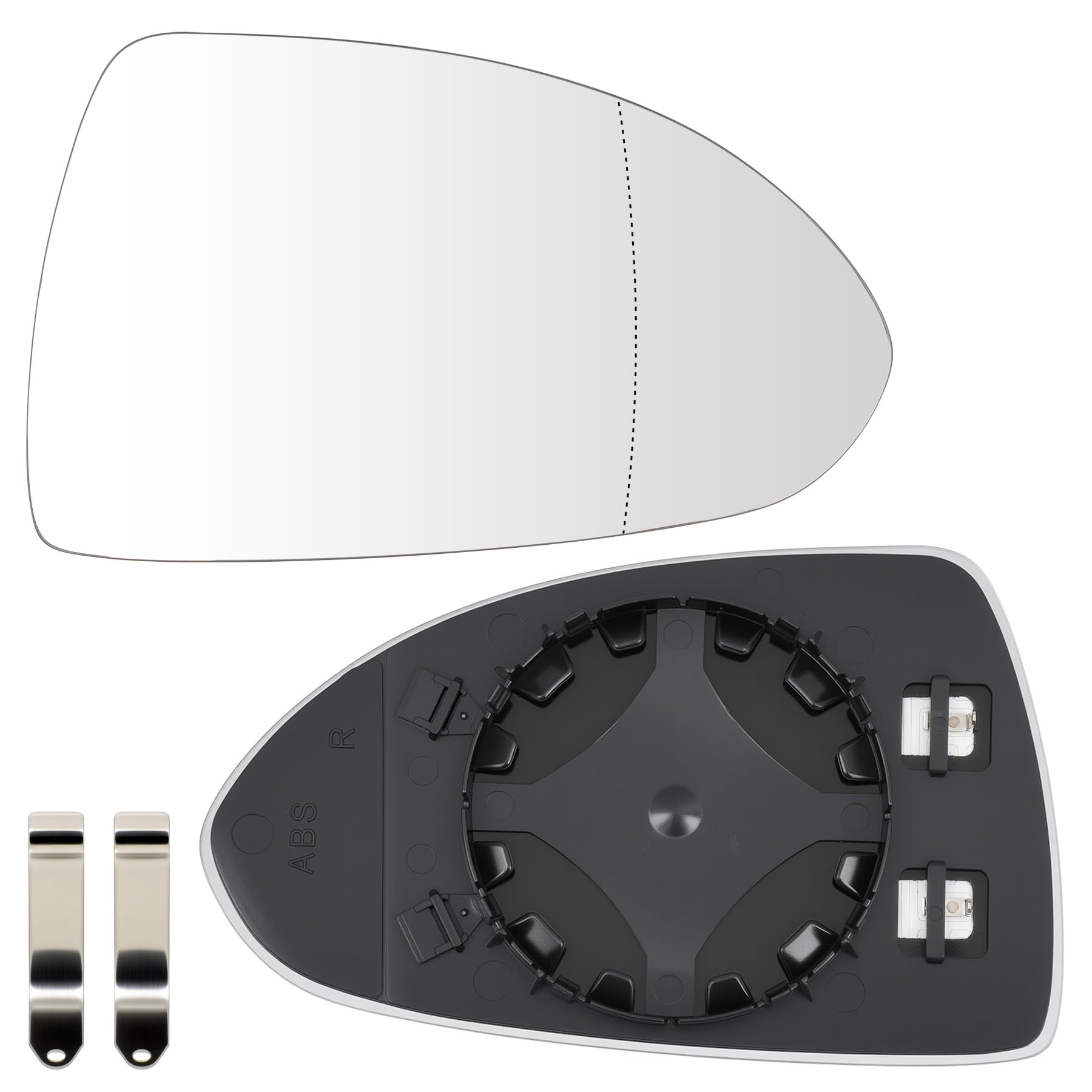 Wing Mirror Glass Right Side Heated Replacement for Vauxhall Corsa D 2006-2014 Corsa E 2014-2020 Corsa MK3 06-14 Corsa MK4 14-Onwards Corsavan MK3 06- Corsavan MK4 Car Buckle Driver Off Side