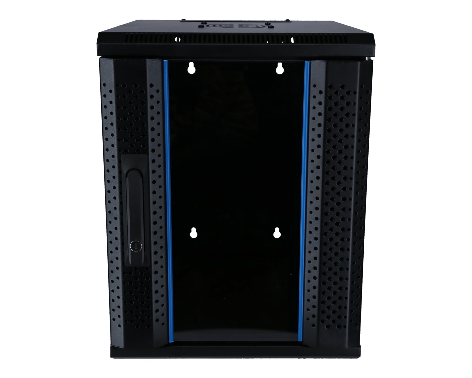 Szafa serwerowa 10-calowa 9U z drzwiami szklanymi 370x450x486 mm (szer. x gł. x wys.) - Czarny