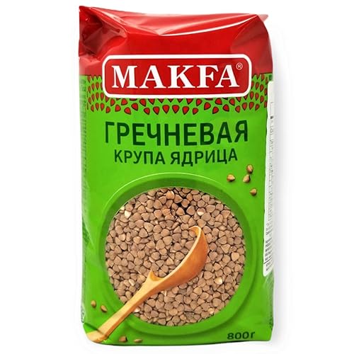 Makfa Granos de trigo sarraceno de alta calidad 800 g28.2 oz producto kosher, sin OMG, Grechka ideal para dieta de pérdida de peso (paquete de 2)
