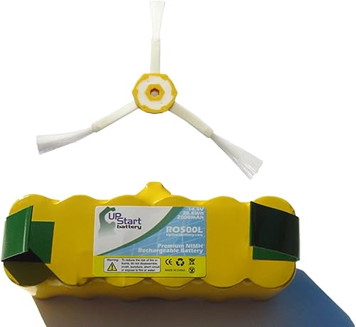 Repuesto para batería iRobot Roomba 572 Pet Series (AeroVac) y cepillo lateral de 3 brazos. El kit incluye 1 batería y 1 cepillo lateral de 3 brazos
