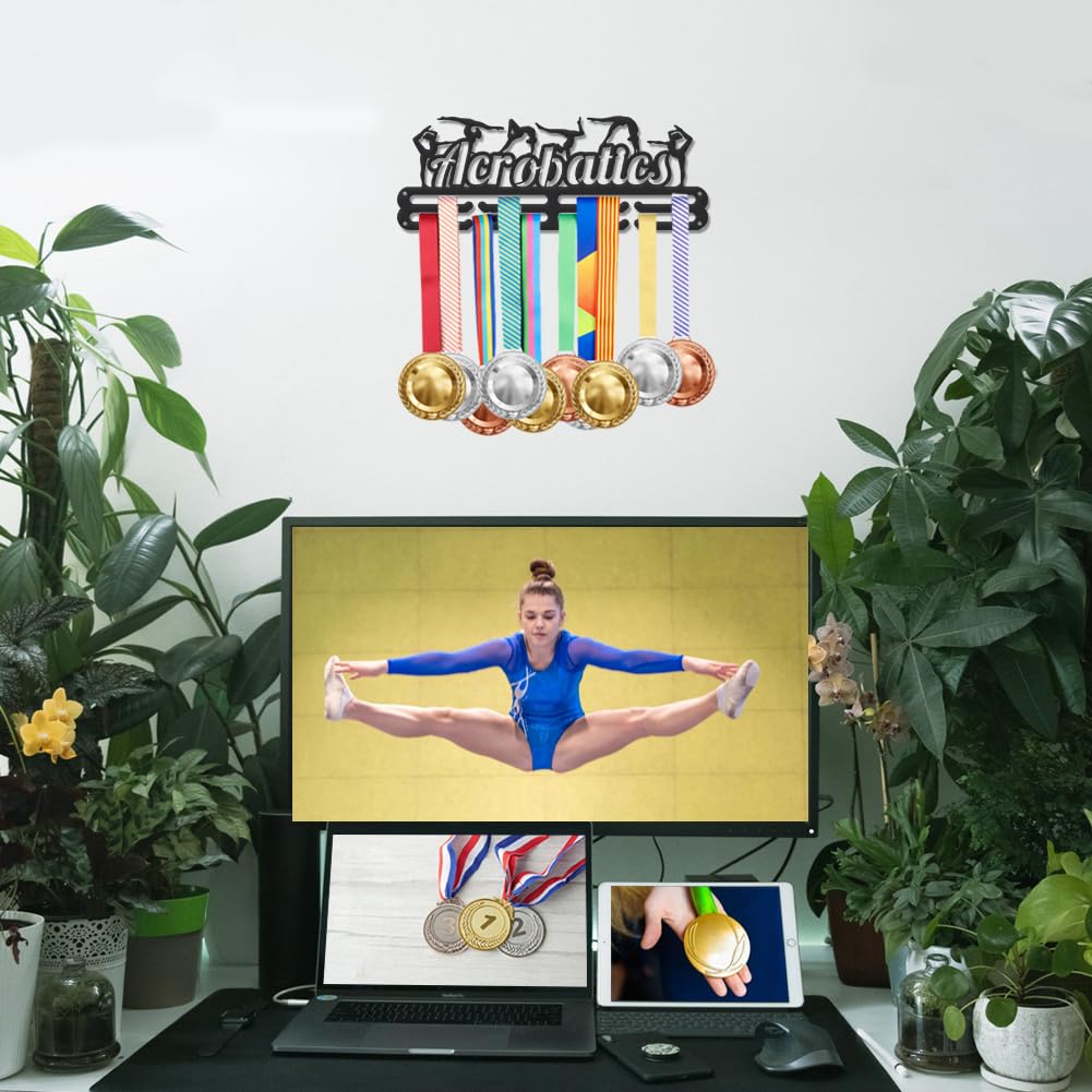 SUPERDANT Espositore per Medaglie da Ginnastica, Porta Medaglie Sportive per Ragazze, Supporto da Parete, Gancio per Nastro in Ferro, Decorazione per Premi di Gara per Le Donne