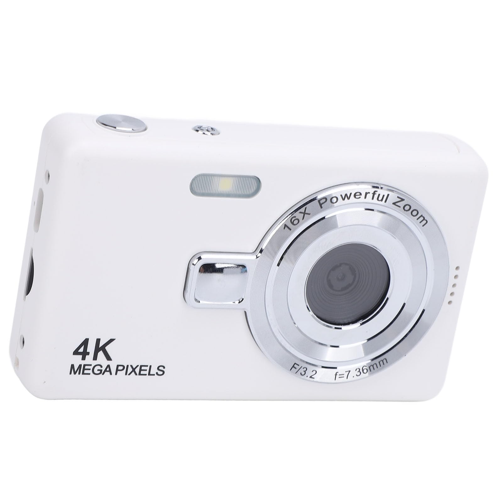 Camera Digitale Compatta, Fotocamera Digitale 4K da 50 MP, Zoom 16x, Schermo IPS da 2,4 Pollici, Anti -shake, Selfie, Compatto Fotografia Facile con la Famiglia, (32GB)