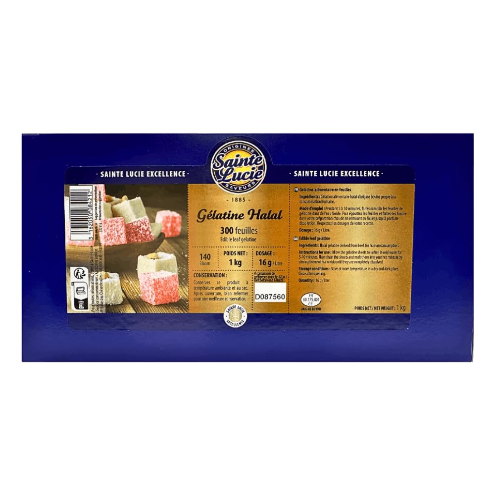 Halal Professional Gelatine Bronze 1KG (300 leaves)