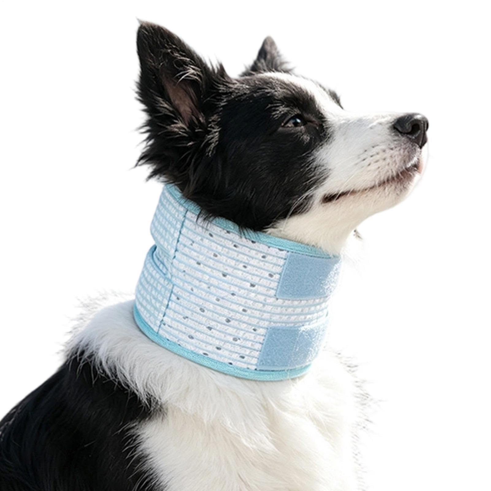 Dog Neck Wound Cover Breathable Anti-Lick Adjustable Recovery Bandage