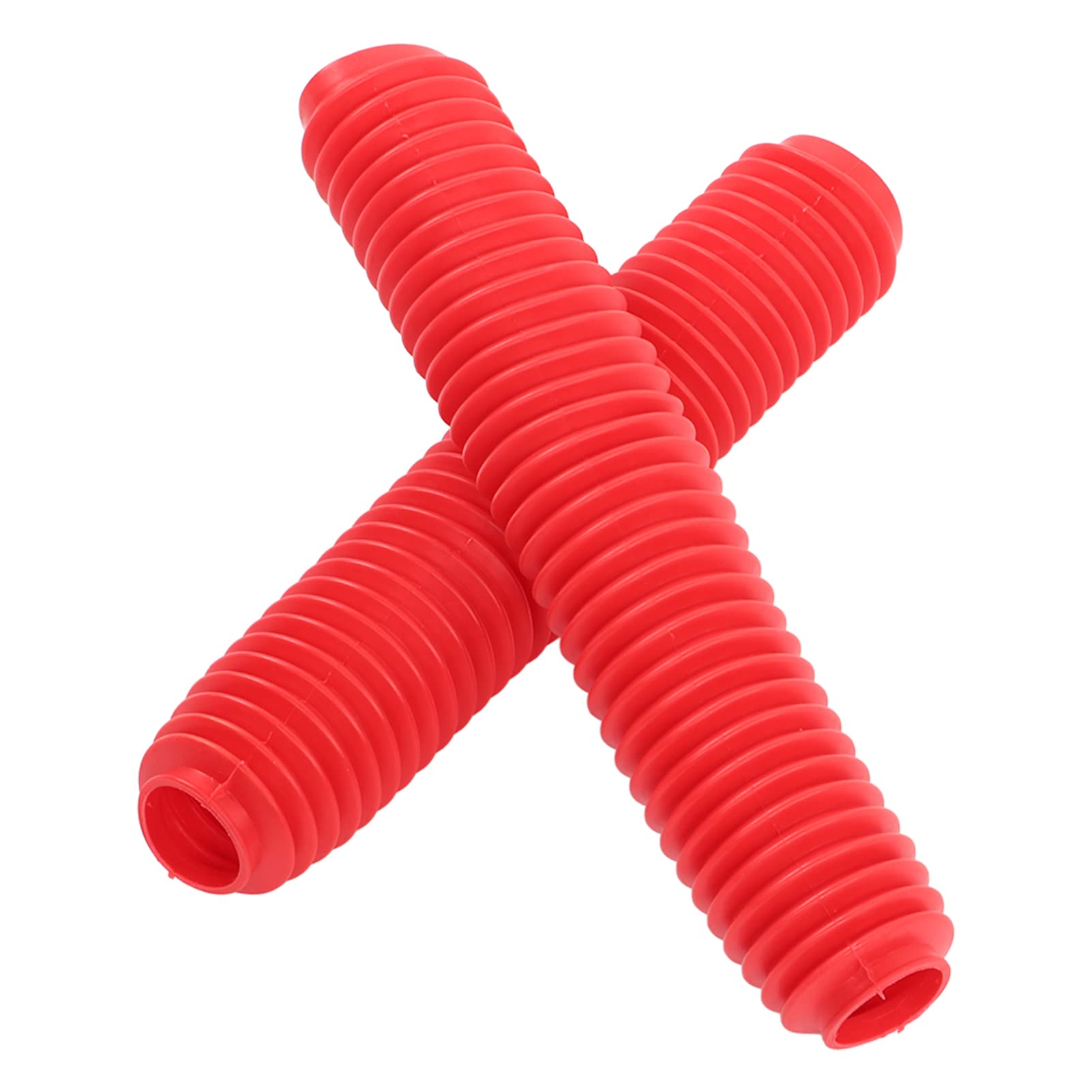 OUKENS Cache Poussière Fourche Moto, Paire De GuêTres De Protection Contre La PoussièRe Pour Fourche Avant De Moto Pour SUZUKI RM125 DR250 DRZ400 400(rouge)