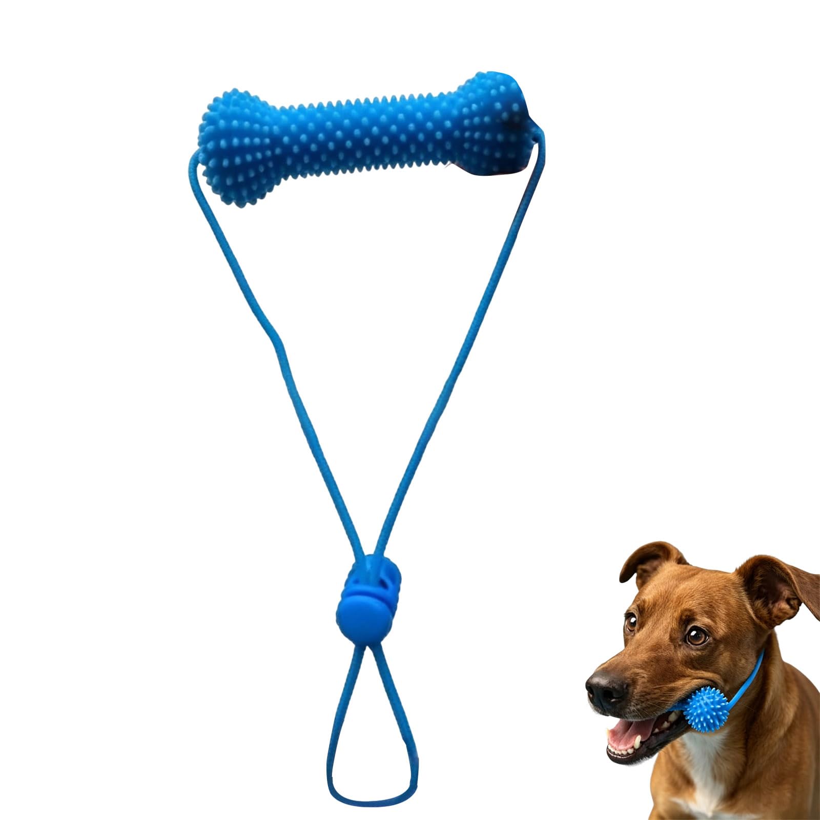Dual-Action Canine Dental Holder, Teeth Cleaning Tools, Dog Dental Chew Toy for Effortless Teeth Brushing, Dog Chew Toys, Dog Toothbrush Toys for Puppy Oral Care & Teeth Cleansing, Tough Indestructibl