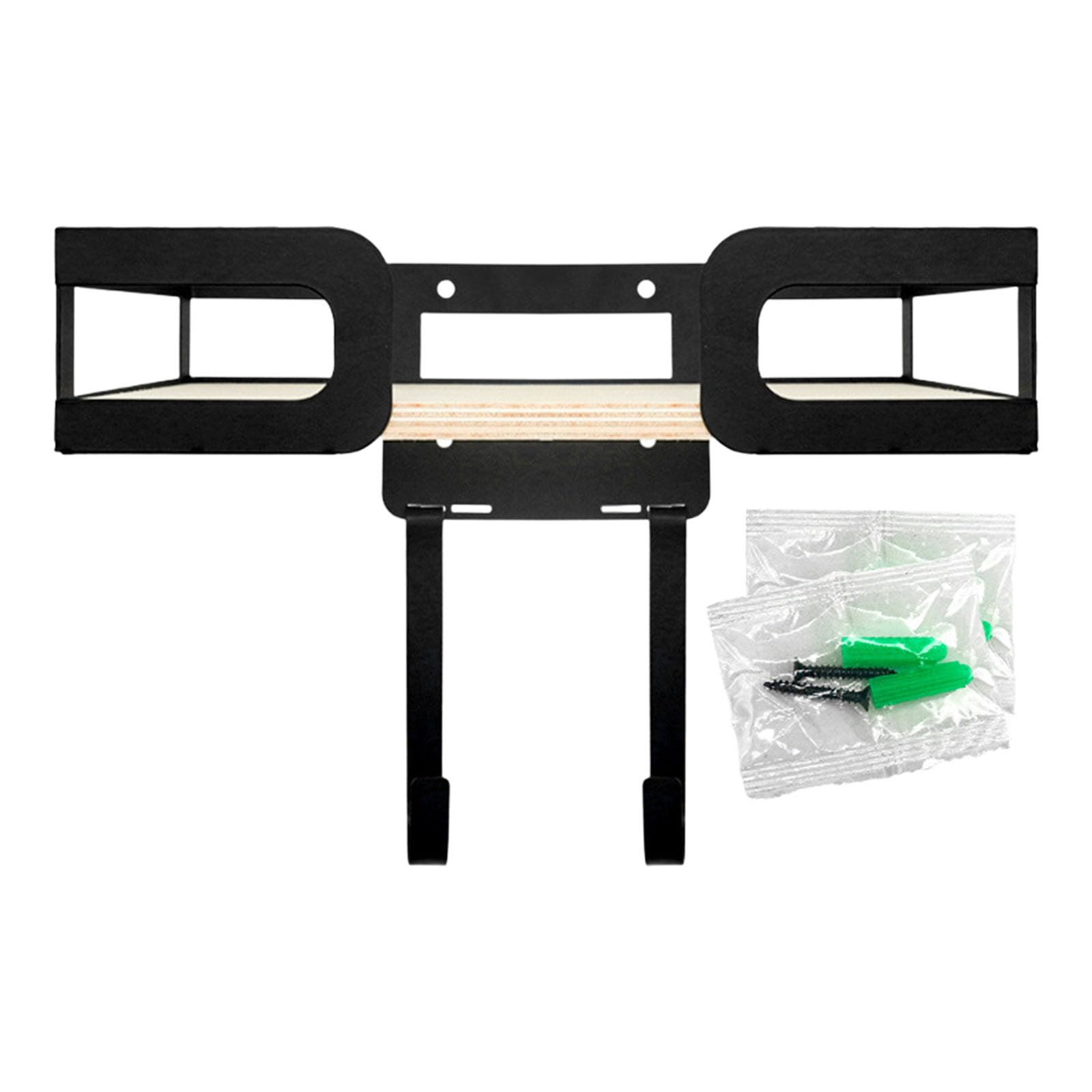 Kalttoy Multipurpose Wall Hangers for Ironing Board and Laundry Accessories Sturdy Wood Metal Construction Without Tool Required Bathroom Storage Solution