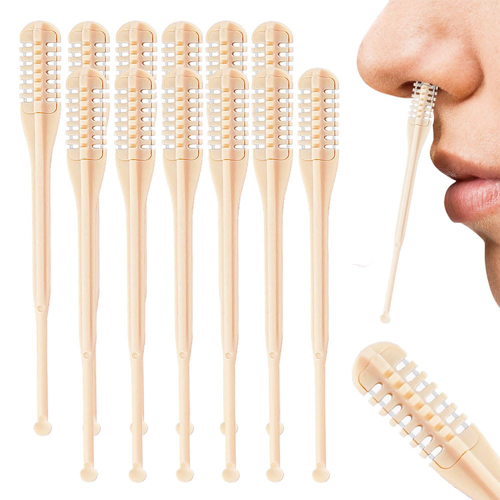 Manual Nasal Hair Cutter for Men Women 2026 Upgrade 360 Rotating Double Sided Nose Hair Trimmer with Earpick