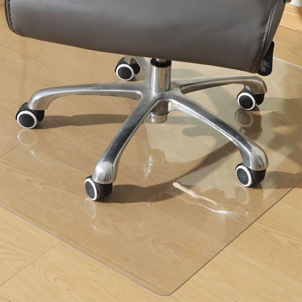 Tapis protège Sol Transparent Tapis de Protection de Sol Épaisseur : 1,0 mm Antidérapant Tapis de Chaise Transparent pour parquet(Givré,120x140 cm)