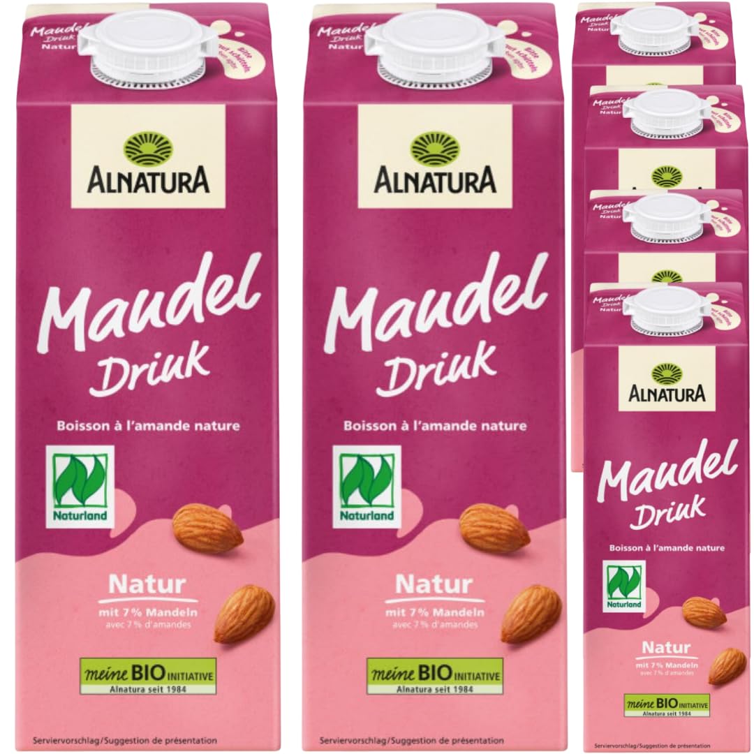 Alnatura Naturland Mandel Drink ungesüßt 1L 6 Stück