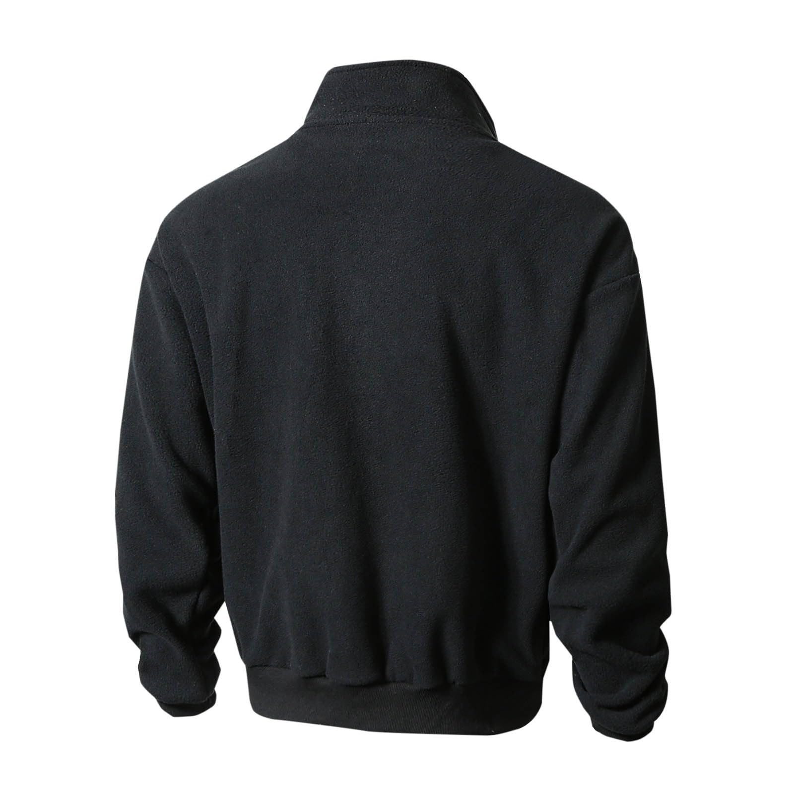 HAOLEI Sudaderas Hombres con Cremallera,Forro Polar Hombre Manga Larga Otoño Invierno Suave Cómodo Chaqueta Fleece Casual Color Sólido con Cremallera Completa Abrigos para Diario Oficina Trabajo