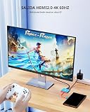 2026 Switch 2 Dock for Nintendo Switch 2 Adapter 3 in 1 with 4K 60Hz HDMI 2.0, USB 3.0 Port, USB C 100 W Charging, TV Adapter Switch OLED Hub Docking Station Portable Travel for Nintendo 2 Accessories - 6