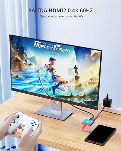 2026 Switch 2 Dock for Nintendo Switch 2 Adapter 3 in 1 with 4K 60Hz HDMI 2.0, USB 3.0 Port, USB C 100 W Charging, TV Adapter Switch OLED Hub Docking Station Portable Travel for Nintendo 2 Accessories - 6