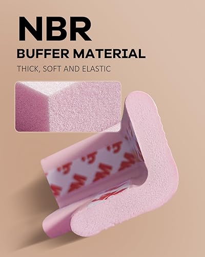 Miniatura 6 de Protectores de esquina a prueba de bebés, paquete de 16 protectores de bordes de espuma extra gruesos para mesa y muebles, protectores adhesivos