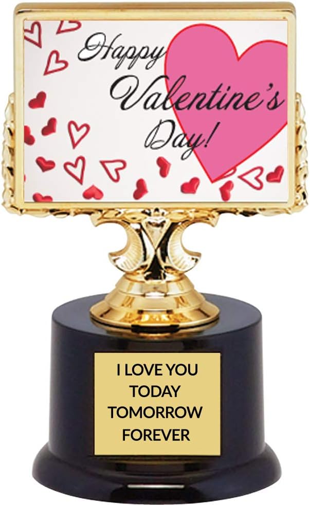 Happy Valentine's Day Trophy, Free Engraving, 6.25 Inch Tall