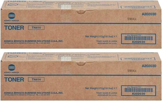 Genuine Konica Minolta Lot of 2 TN414 A202030 Toner for 423