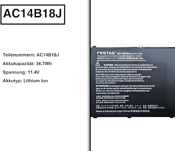 Batteria AC14B18J per Acer Aspire ES1-331, ES1-523, ES1-531, ES1-571 - 3150mAh Batteria AC14B18J per Acer Aspire ES1-331, ES1-523, ES1-531, ES1-571 - 3150mAh