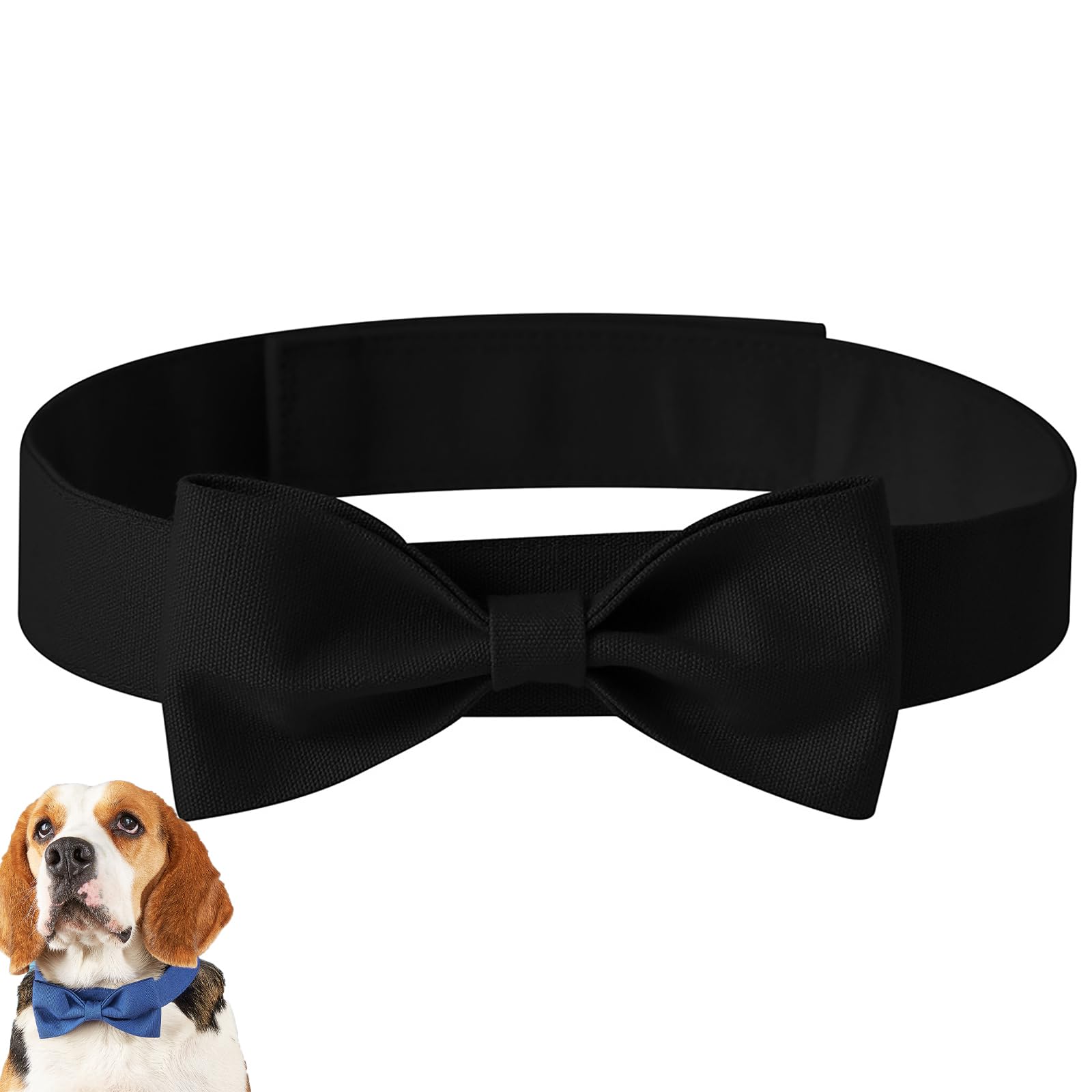 Collier pour chien avec nœud papillon en coton réglable 3 x 40 cm pour un ajustement parfait