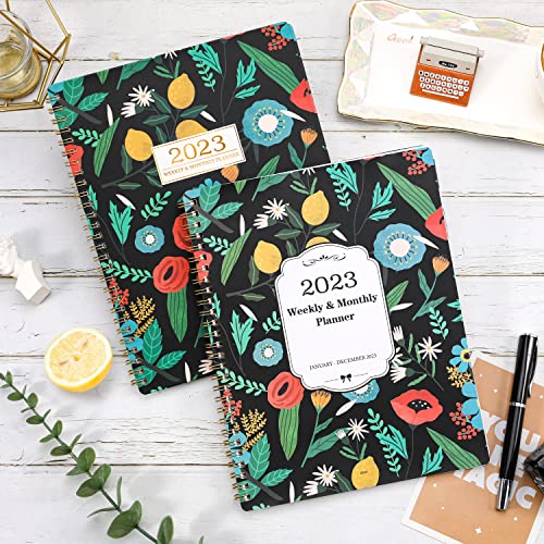 Planner 2023 - 2023 Weekly Monthly Planner From January 2023 - December 2023, 8"X10" Planner With Cute Lemon Cover, Thick Paper, Monthly Tabs #TOP1