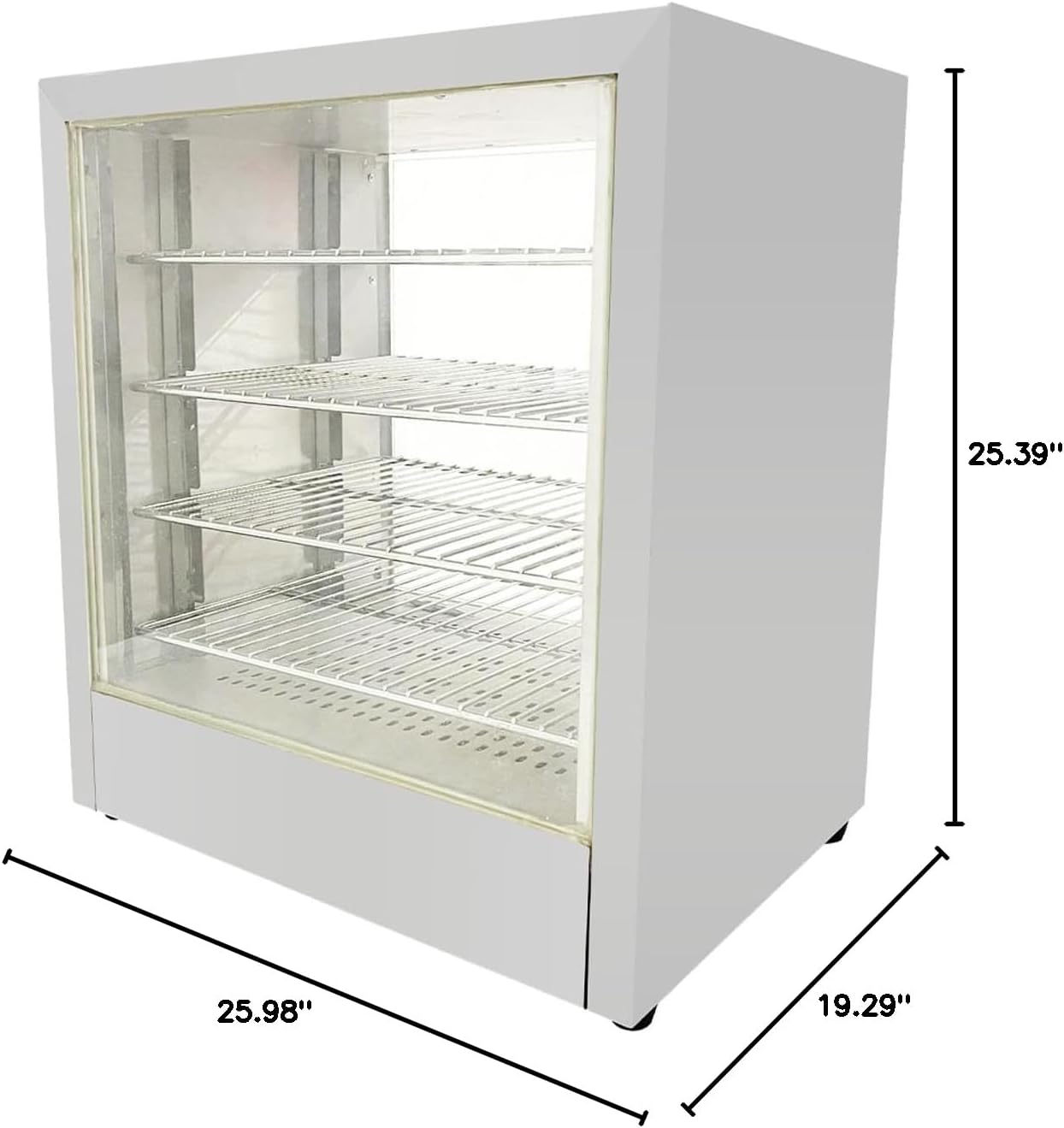 Countertop 19" Food Warmer Display Case 3 Shelf Hot Warming Showcase with Back Door (19.29 Inch Hot Food Display)