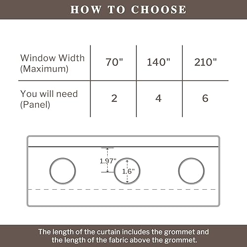 Miniatura 7 de Cortinas verdes 100% opacas para dormitorio, con aislamiento térmico, aspecto de lino, con ojales y parte trasera negra para sala de estar, 52 x 63