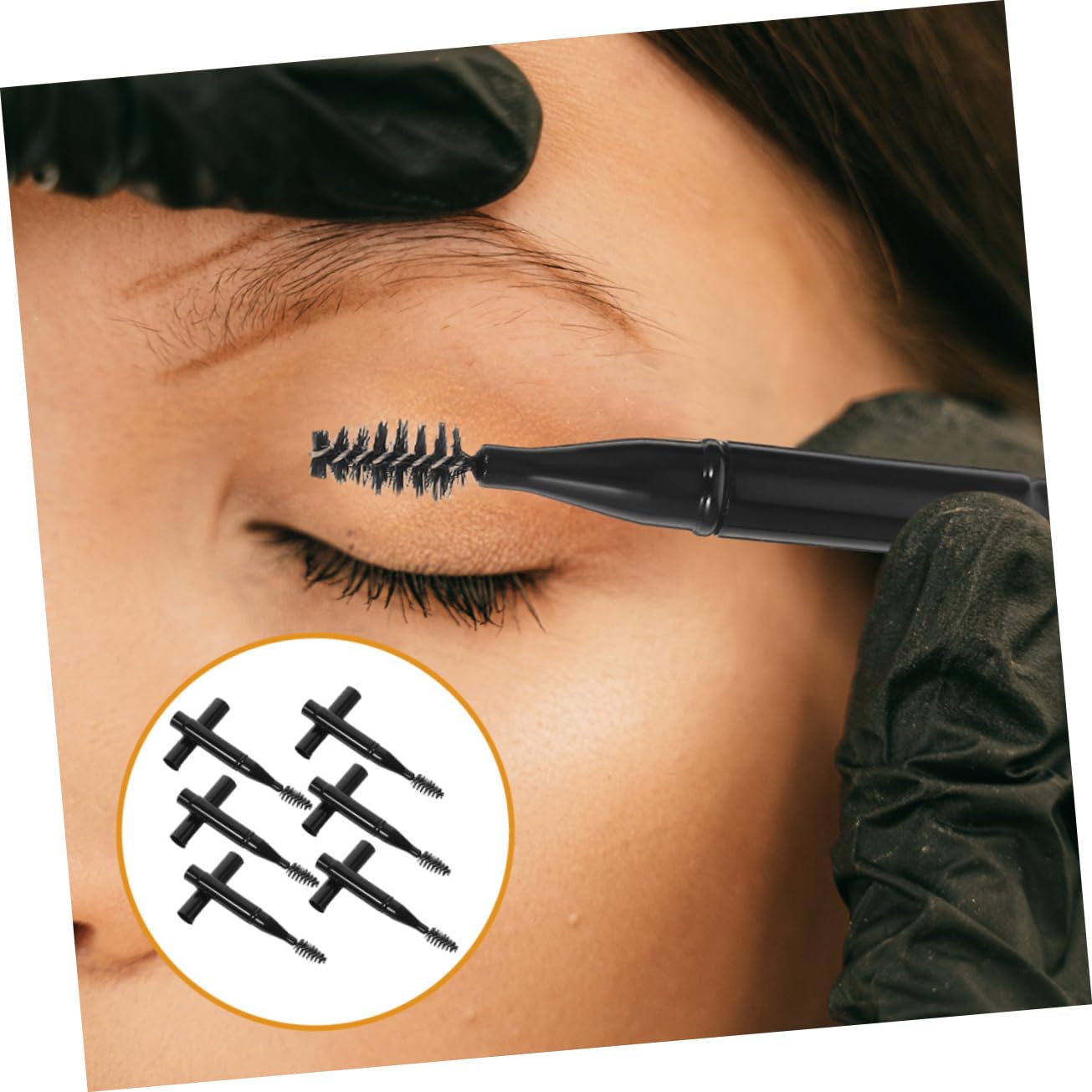 minkissy brochas de maquillaje en espiral para cejas, brochas de pestañas, aplicador de pestañas, varitas de pestañas, peine de rímel, varita de pestañas, cepillo de pestañas portátil, cepillo