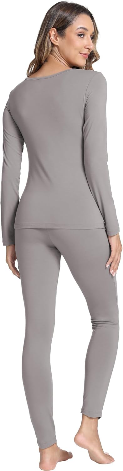 GYS Bamboo Viscose Long Johns Sets Thermal Underwear for Women Long Sleeve Base Layer - Image 2
