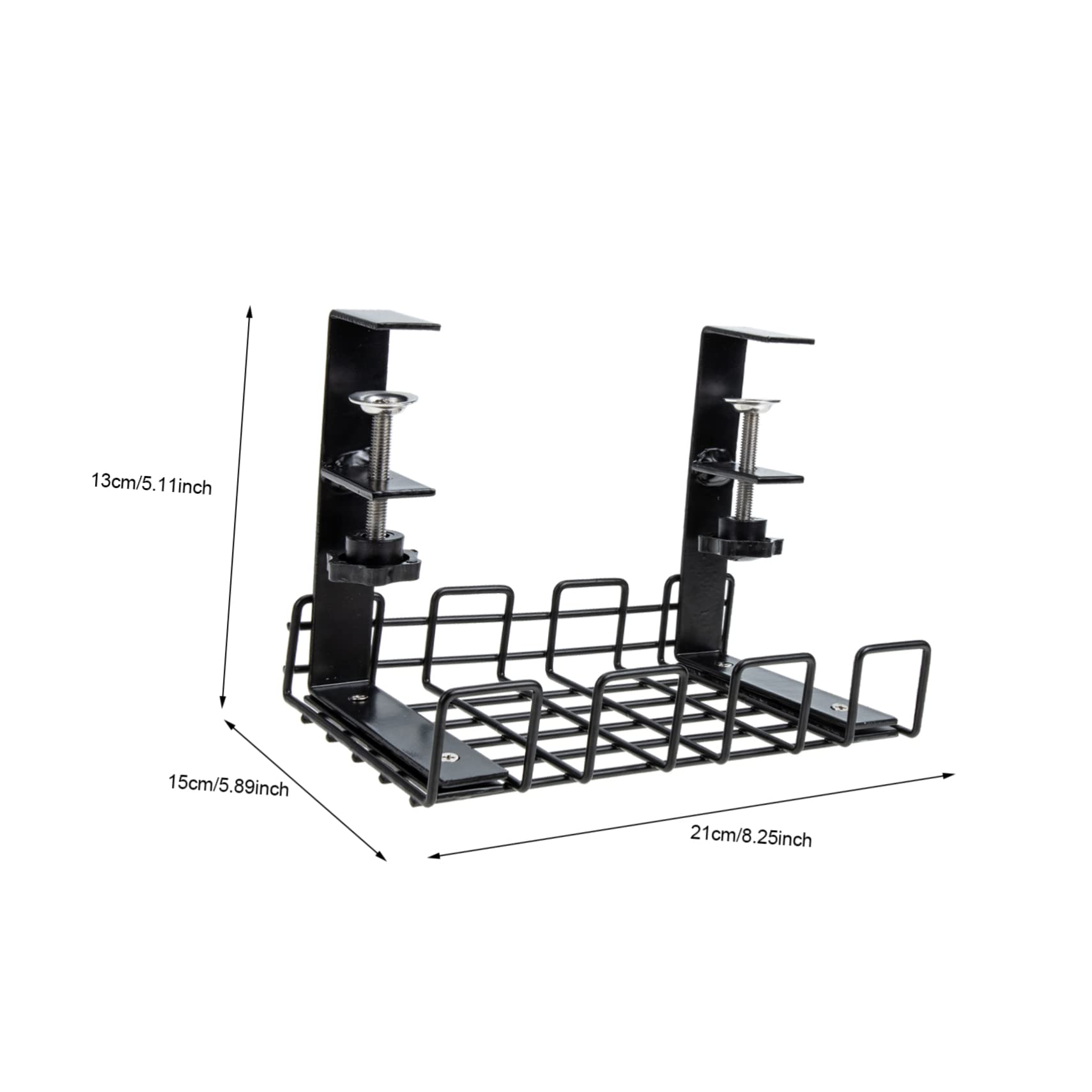 Holibanna Organizador de Cables Debajo Escritorio Soporte de Resistente para Gestión Ordenada de Cables Oficina y Hogar Compacto y Fácil Instalación