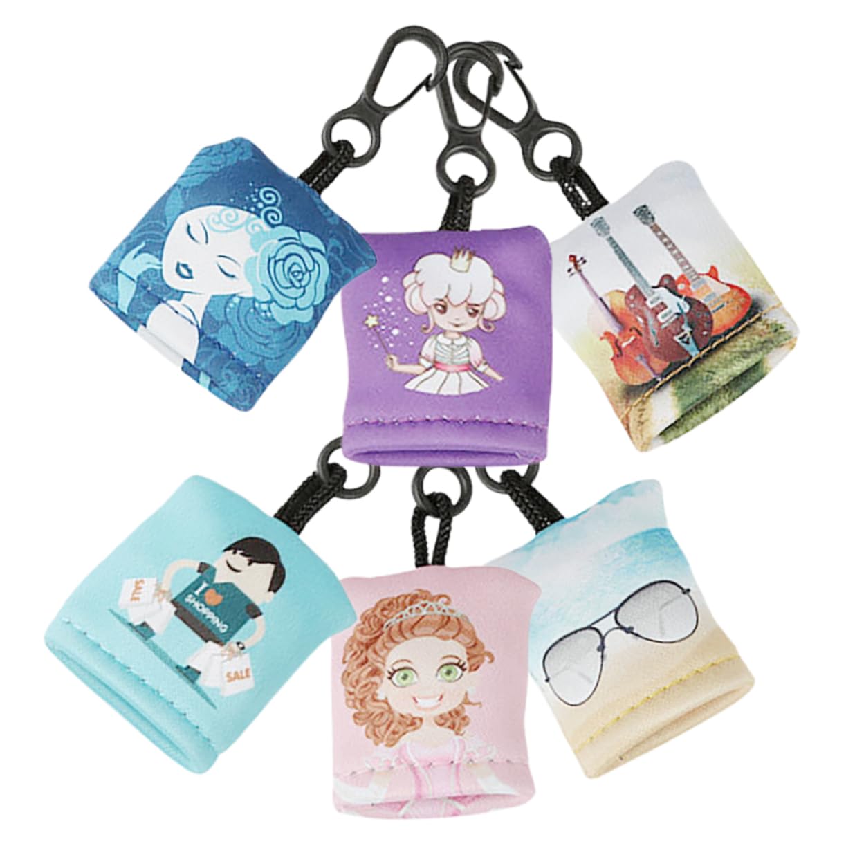 Didiseaon 30 Pièces Porte-Clés Chiffon Pour Lunettes Lingettes Nettoyantes Porte-Clés De Téléphone Suspendre Chiffon De Nettoyage Pour Lentilles Lingettes De Nettoyage Électroniques