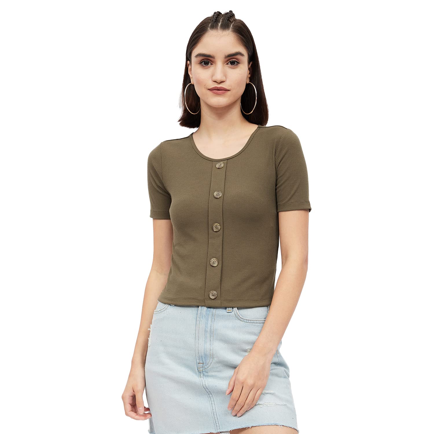 harpa Women's Solid Regular Fit Blouse-picture-36