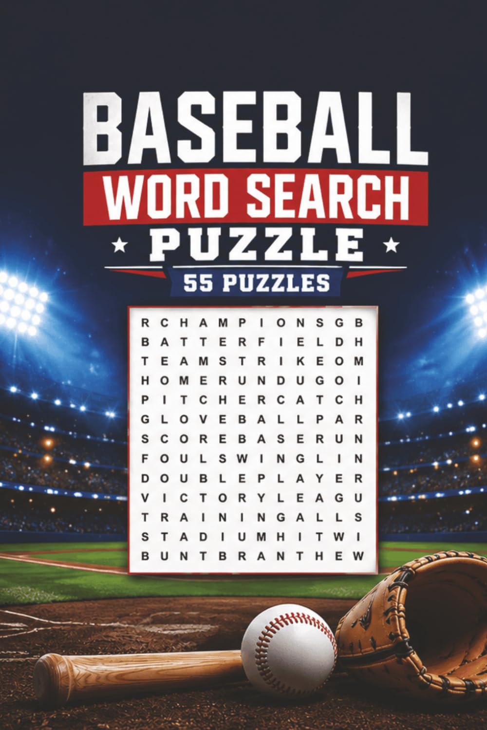Baseball Word Search Puzzle: 55 Puzzles Word Search about Football and More | 6x9 inches, 110 pages | Gift for Football & Sports Lover