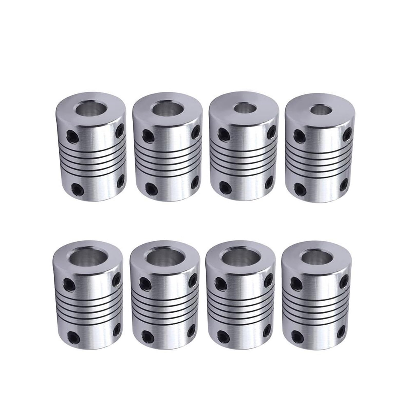 Accouplement d'arbre Flexible en aluminium prune, 10 pièces, D19 L25 5x 5/5x 6/5x 8/5x1 0/8x 8/8x1 0/10x1 0/6.35x8mm, coupleur de connecteur Flexible de moteur(5mm to 10mm)