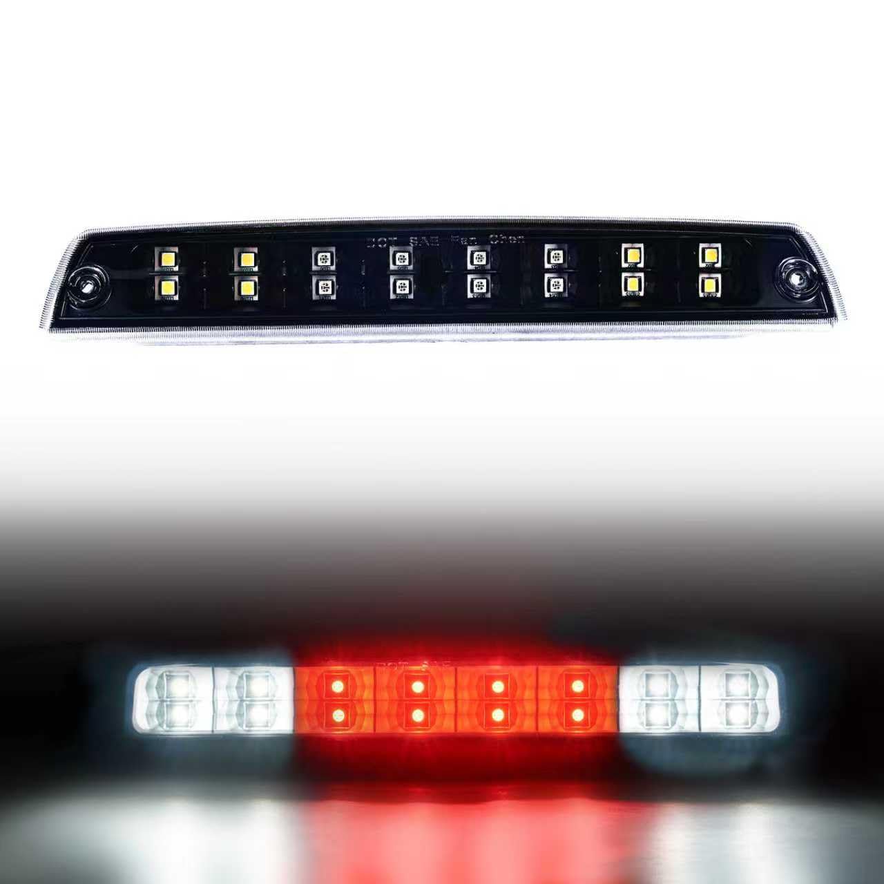 Cargo Light LED High Mount Stop Light Compatible with 1994-2001 Dodge Ram 1500/2500/3500 3rd Brake Light Assembly 1995 1996 1997 1998 1999 2000（black Smoked）