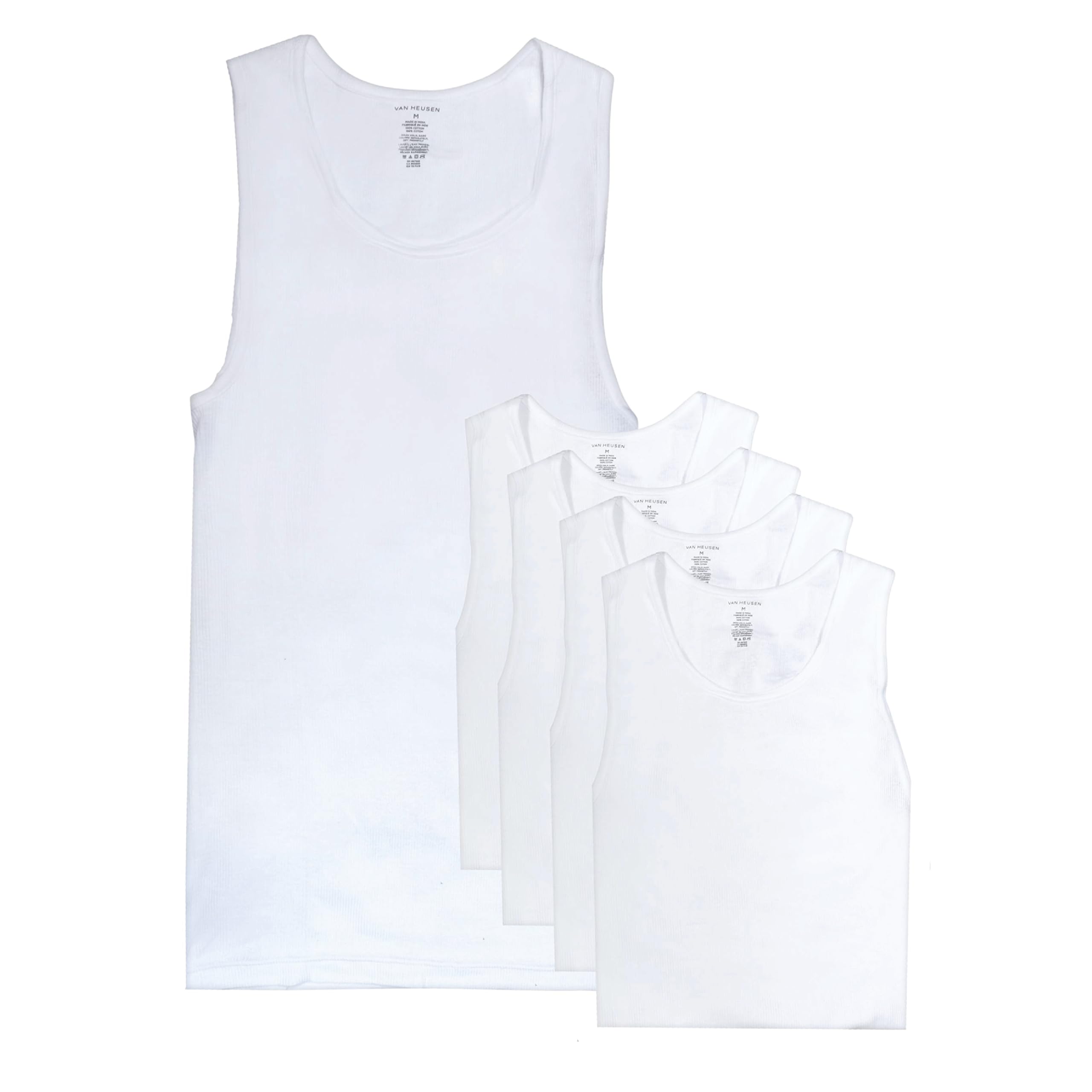 Mens Tank Top - 5 Pack Soft Cotton Classic A-Shirt Tank Tops Mens Undershirts Sleeveless Tee Shirts Pack