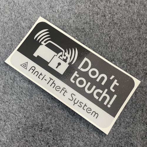 Image of 2X Car Styling Vinyl Tape Warning DO NOT Touch Anti-Theft System Auto Window Sticker Decal (153x73mm)