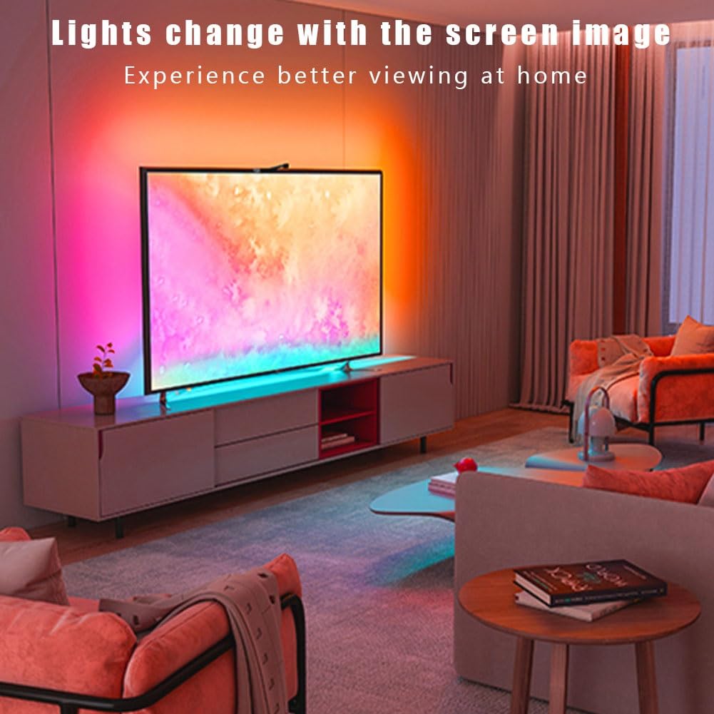 Striscia luminosa a LED for TV,luce gioco a LED con fotocamera su schermo,barra luminosa ambientale for TV con display da 55-75 pollici,barra luminosa LED con sincronizzazione della luce dello schermo
