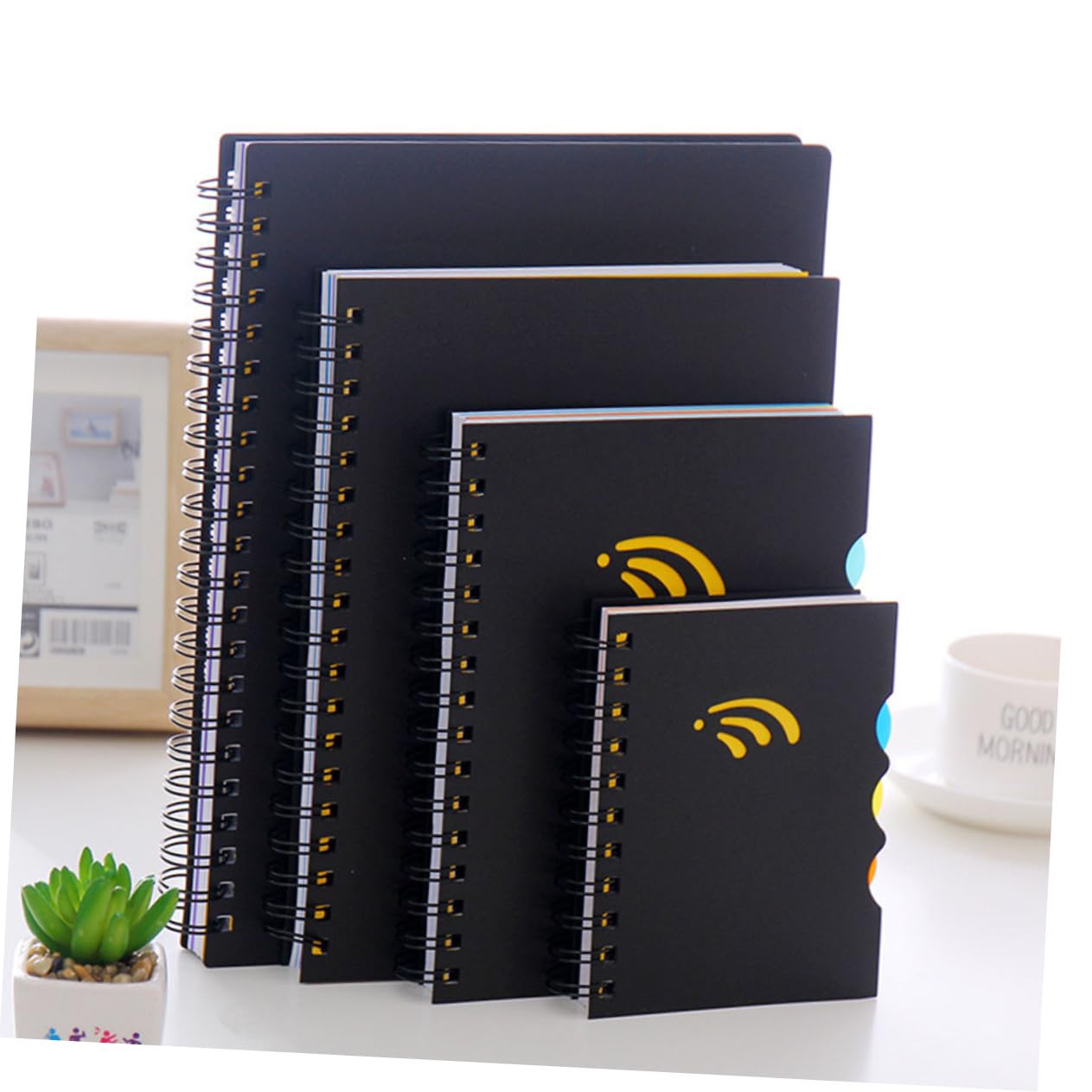 2 Pezzi Blocco Note con Spirale Laterale Colorata Taccuino PP per Appunti e Diario Pagine Spesse Rigate per Scrittura Lavoro e Studio Taccuino Creativo Comfort per Famiglie e