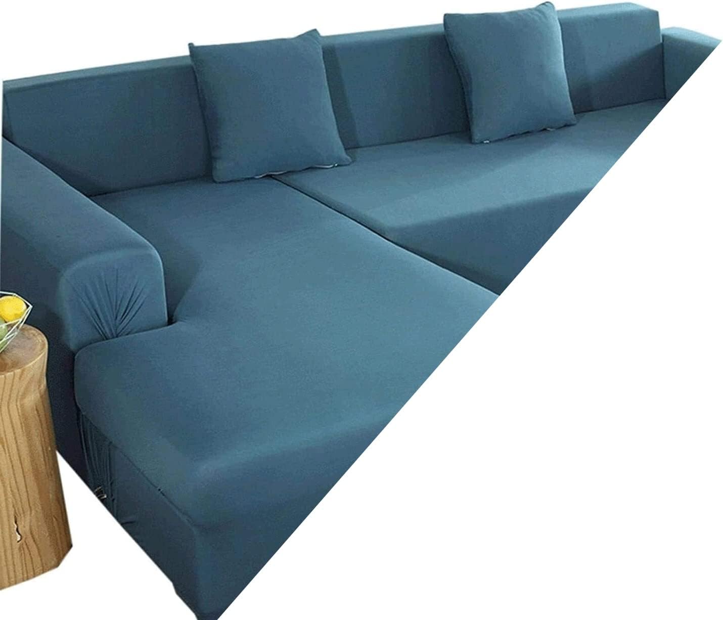 Flothshu L Shape Sofa Covers for 3/2 Cushion Couch