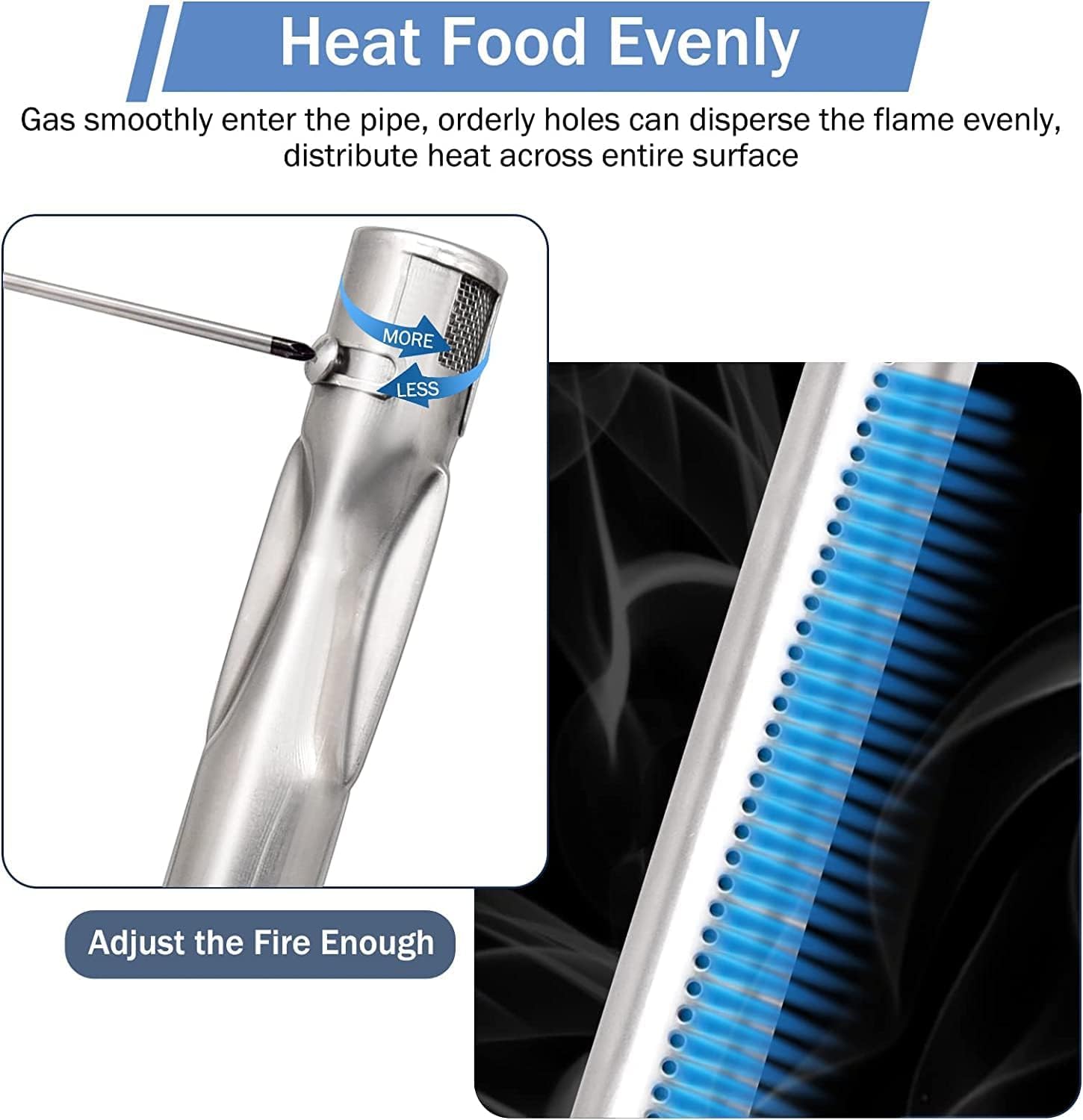 Criditpid Grill Replacement Parts for Weber Genesis E330 E310 S310 E320 S330 S320 EP330 EP310, Genesis Burner, 7621 Flavorizer Bars & Heat Deflectors for Weber 7622 62752 Grill Parts.