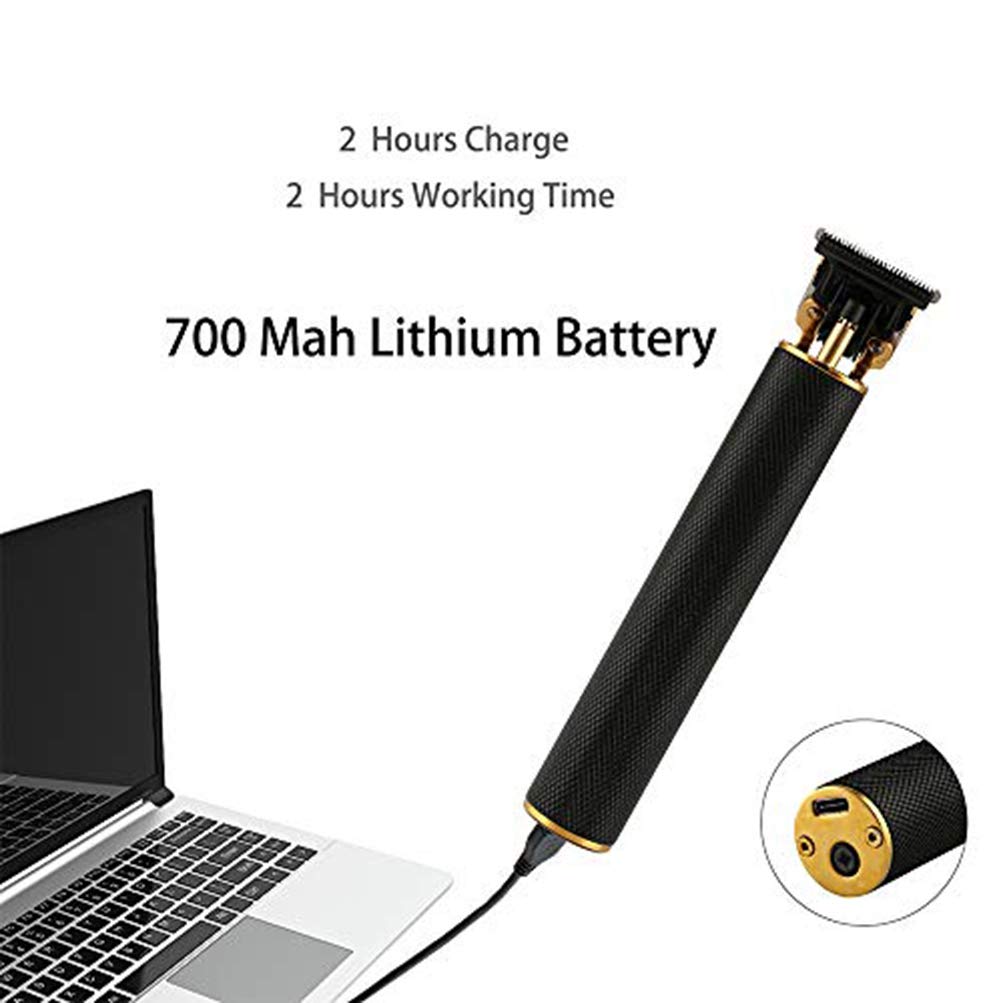 Cordless Pro Li Skeletons Trimmer,Professional Barber Trimmer, Cordless Barber Trimmer, Barber outliners Close Cutter (Black T8)