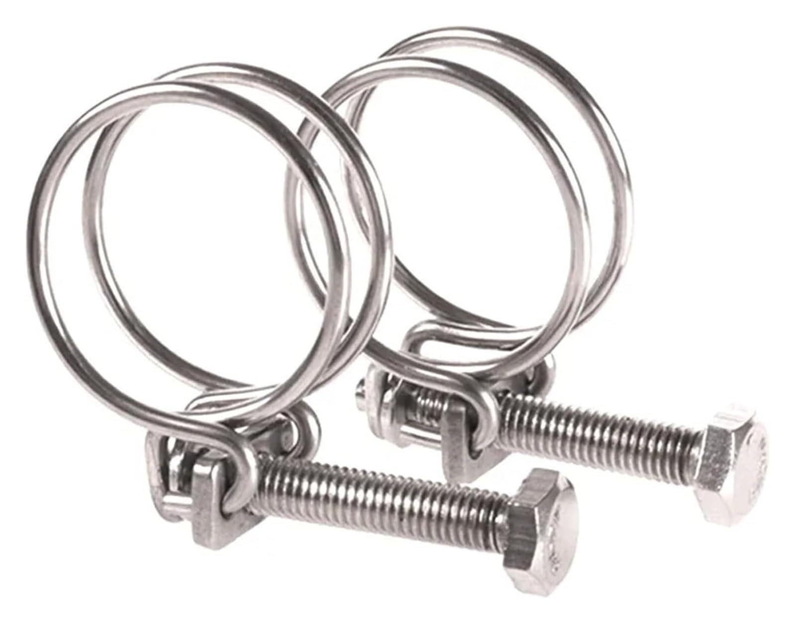 PULaif Double Wire Hose Clamp, 304 Stainless Steel Double Wire Hose Clamps Adjustable Multiple Sizes Pack Of 10(73-80 x 3.0MM)