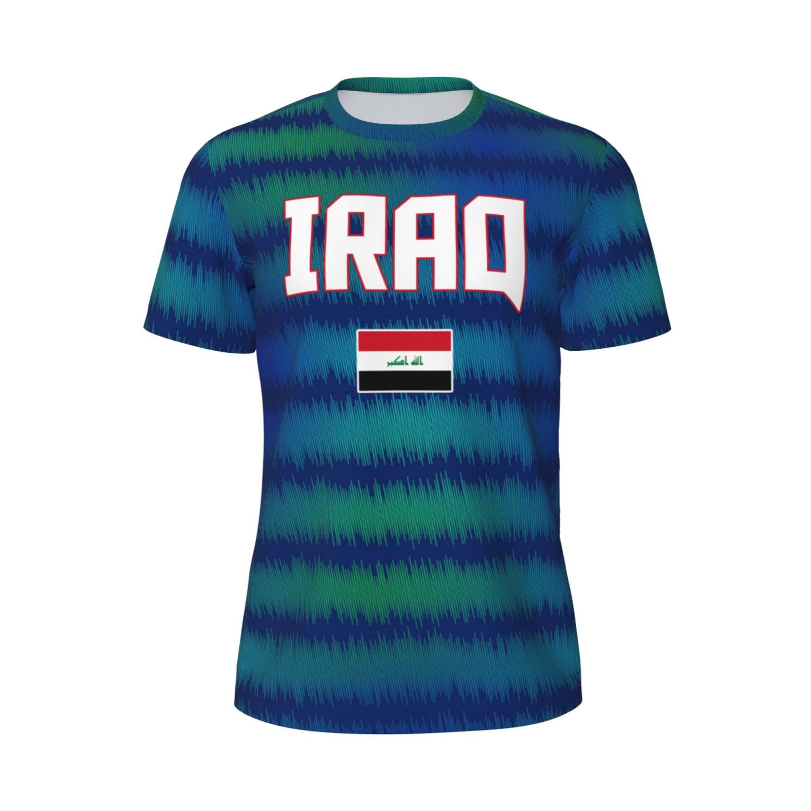 DABOYOZHZH Iraq Flag Cool Iraqans (152) Sports Jersey Mesh T-Shirt 3D Print for Running Cycling Soccer Tennis Fitness Climbing Shirts