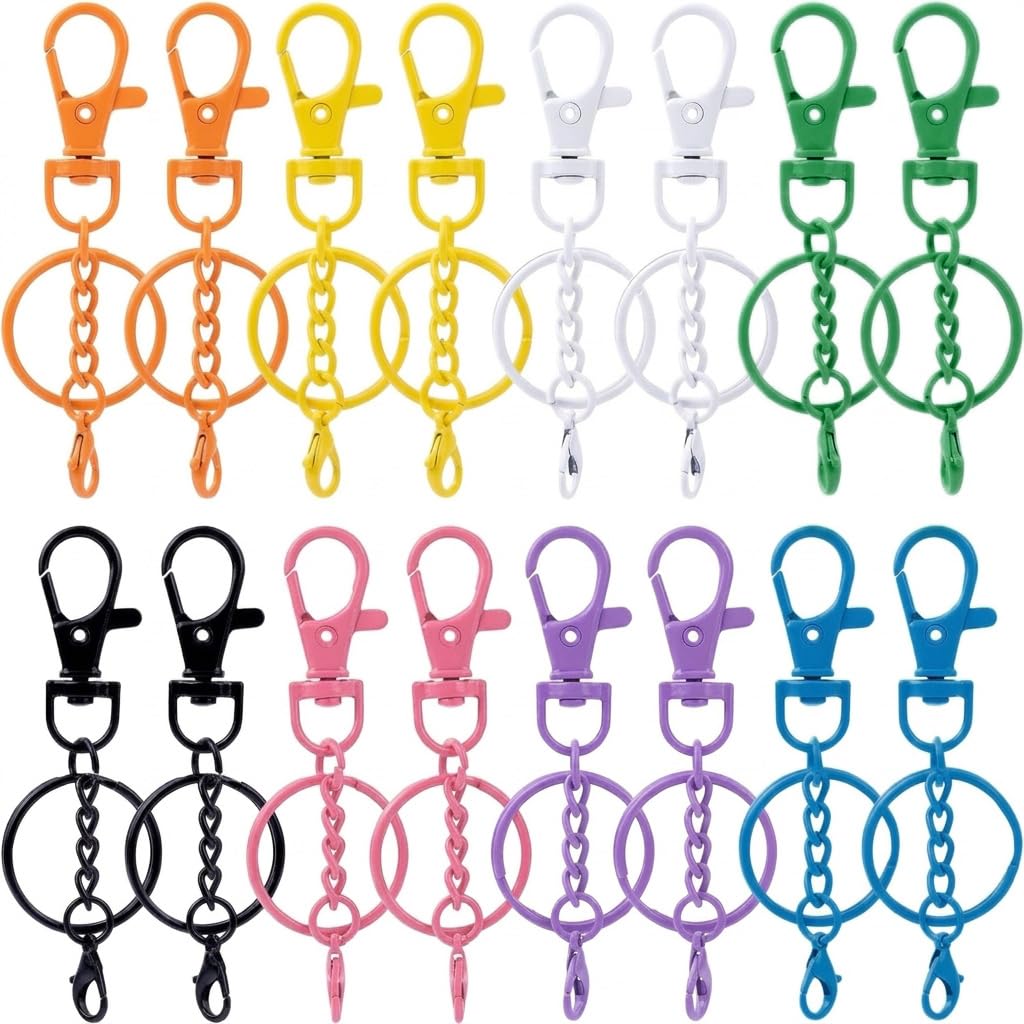 SANNIDHI® Lobster Claw Clasps Swivel Clips Keychain for DIY Crafts
