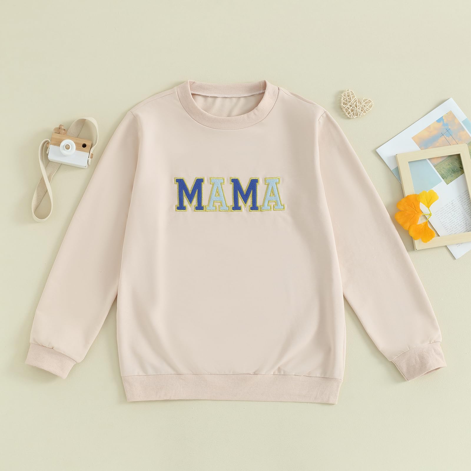 ZAXARRA Mommy and Me - Conjunto a juego de manga larga con cuello redondo, sudadera para mamá y ropa mini
