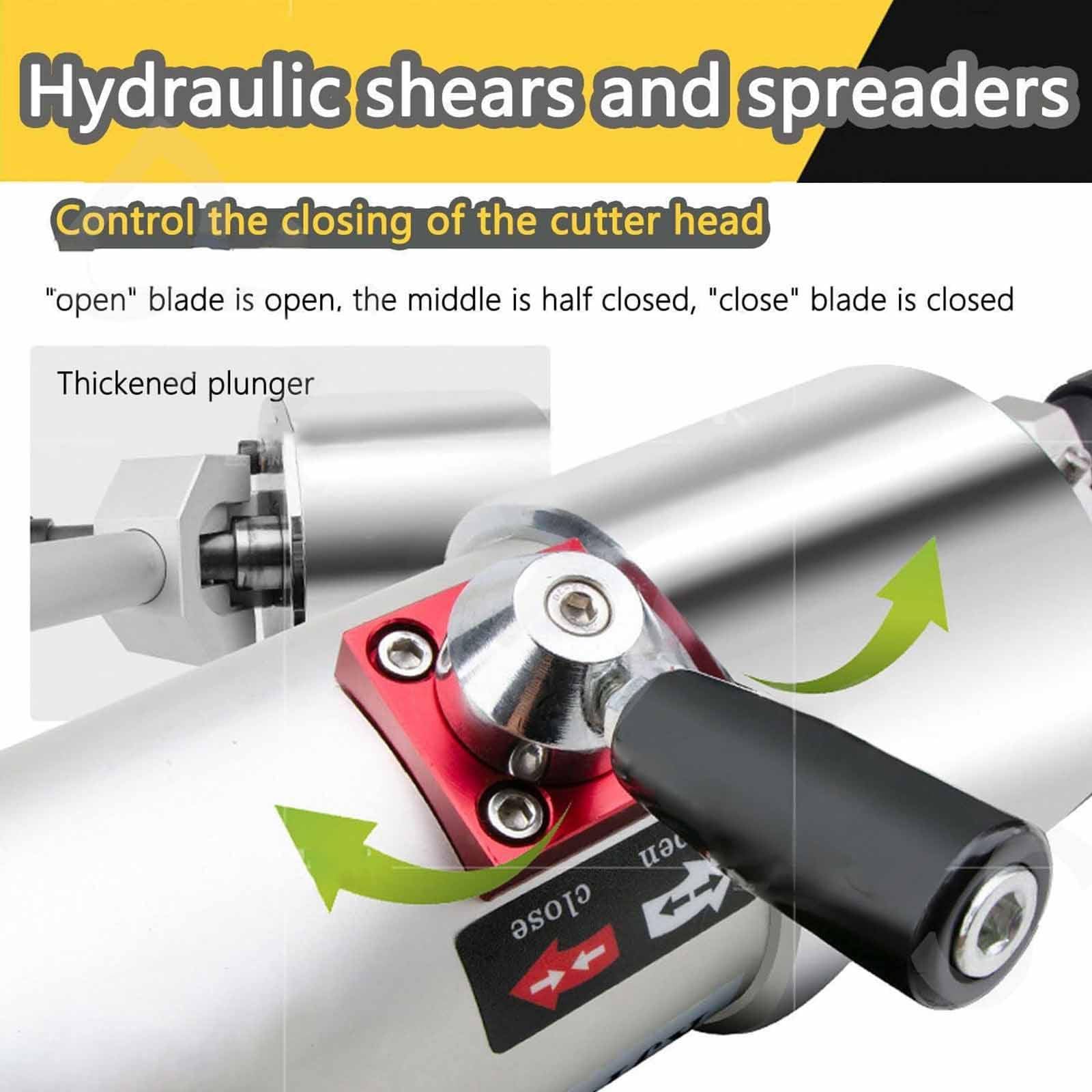 Alicates hidráulicos, herramienta esparcidora expandible, cizalla 18T 5.5T, rotación de 360° para electricistas, fontaneros, control de incendios, funda de madera duradera incluida