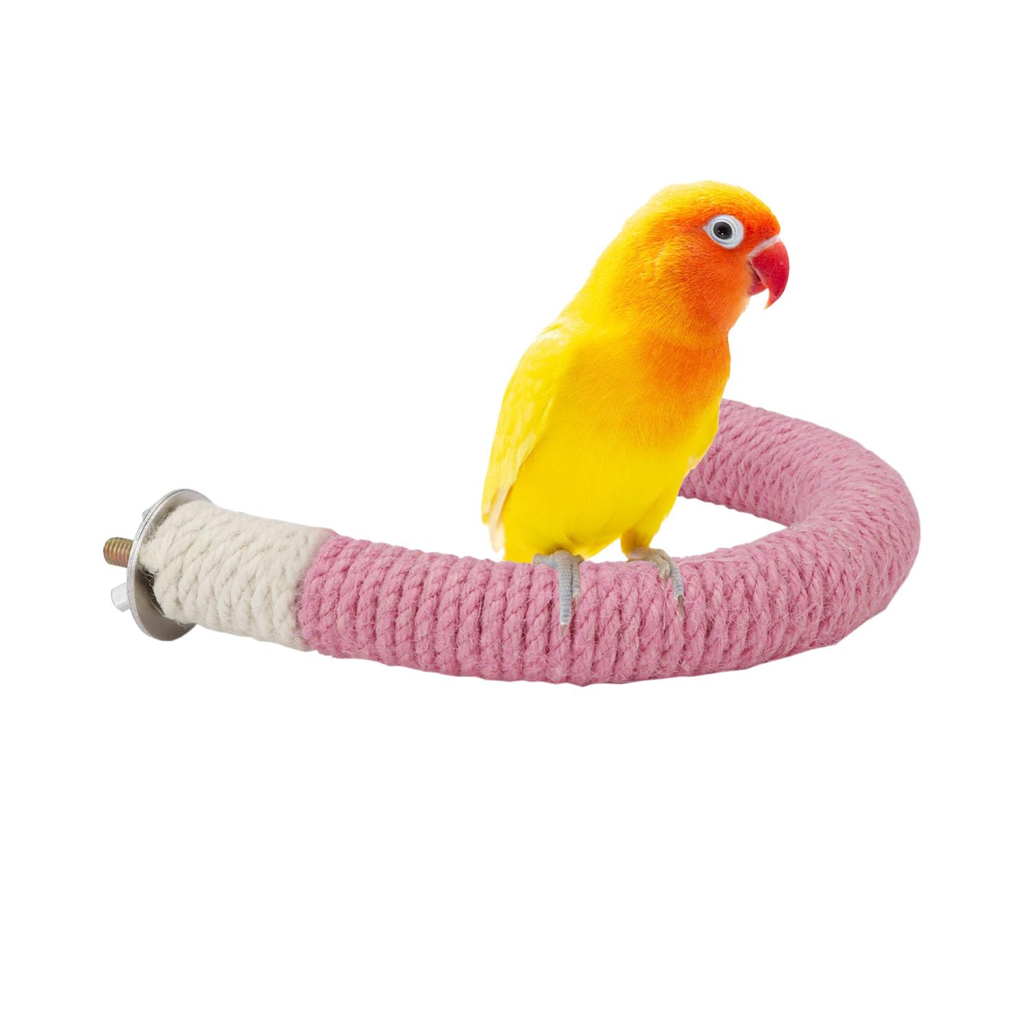 Hypeety Bird U Shape Natural Wood Hemp Rope Stand Perch for Budgies, Parakeet, Cockatiel, Conures