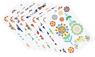 Gadpiparty 9 Folhas De Adesivos De Parede De Aglomerado De Flores Folhas De Adesivos Para Crianças Adesivos De Parede De Girassol Papel De Parede Infantil Papel De Parede De Sala De Jogos