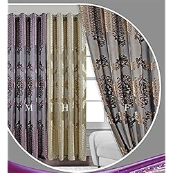 Cortinas Confeccionadas Leroy Merlin ForenTex - Cortina Terciopelo Semi-Opaca (M-0545), Morado, 145 x 260 cm
