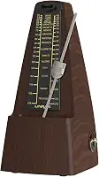 M2 Metrônomo Mecânico para Piano Guitarra Baixo Ukulele Violino Violoncelo Saxofone Trompete e Todos os Instrumentos Musicais, Faixa de Tempo e Batida, Som Alto, Alta Precisão, Grão de Madeira